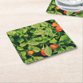 Roter Chili Paprikaschoten Square Untersetzer (angewinkelt)