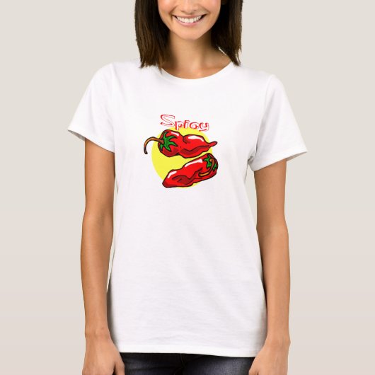 Roter Chili-Paprikaschoten T-Shirt (Vorderseite)