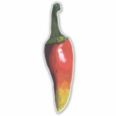 Roter Chili Pepper Aufkleber (Vorderseite)