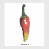 Roter Chili Pepper Aufkleber (Blatt)