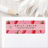 Roter Chili Pepper-Muster auf rosa Hintergrund (Insitu)