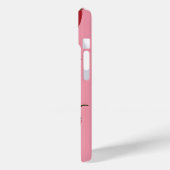 Roter Chili Pepper-Muster auf rosa Hintergrund Case-Mate iPhone Hülle (Rückseite / Links)