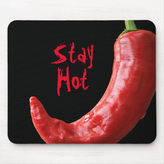 Roter Chili-Pfeffer || bleibe heiß Mousepad (Vorne)