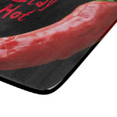 Roter Chili-Pfeffer || bleibe heiß Schneidebrett (Ecke)