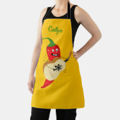 Roter Chili Pfeffer Gitarrenspass spielen Schürze (InSitu)