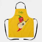 Roter Chili Pfeffer Gitarrenspass spielen Schürze (Vorderseite)