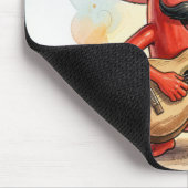 Roter Chili-Pfeffer-Gitarrespieler Mousepad (Ecke)