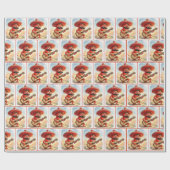 Roter Chili-Pfeffer-Gitarrist Geschenkpapier (Flach)