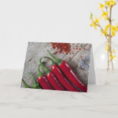 Roter Chili-Pfeffer Karte (Gelbe Blume)