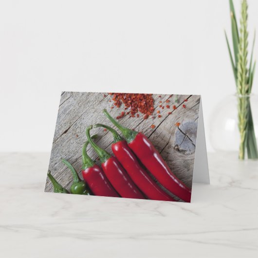 Roter Chili-Pfeffer Karte (Vorderseite)