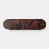 Roter Chili Pfeffer Marbellgold schwarz Skateboard (Horizontal)