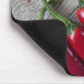 Roter Chili-Pfeffer Mousepad (Ecke)