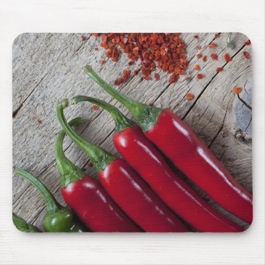 Roter Chili-Pfeffer Mousepad (Vorne)