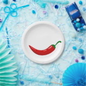 Roter Chili Pfeffer Pappteller (Party)