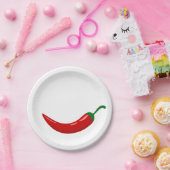 Roter Chili Pfeffer Pappteller (Party)
