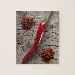 Roter Chili-Pfeffer Puzzle