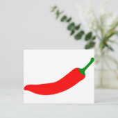 Roter Chili Postkarte (Stehend Vorderseite)