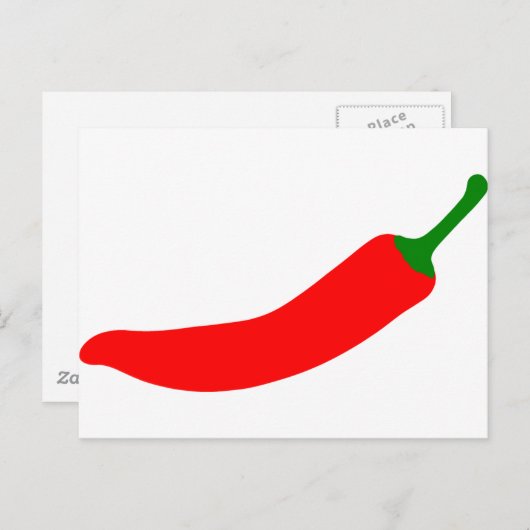 Roter Chili Postkarte (Vorne/Hinten)