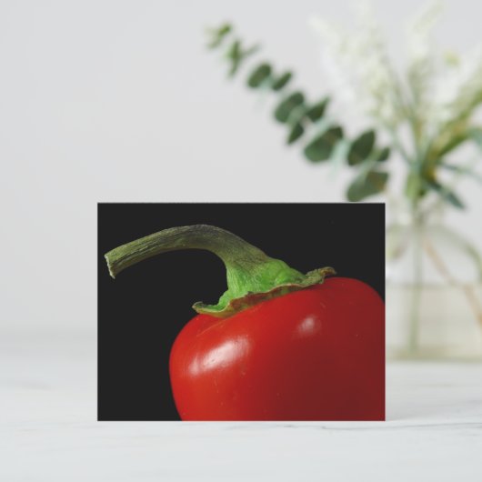 Roter Chili Postkarte (Stehend Vorderseite)