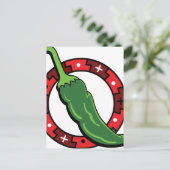 Roter Chili-Ring-Grafik.png Postkarte (Stehend Vorderseite)
