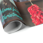 Roter Chili Ristra Zia Sun Zuhause Zu Weihnachten  Geschenkpapier (Rolleneckpunkt)