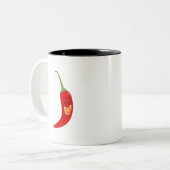 Roter Chili Zweifarbige Tasse (Vorderseite Links)