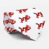 Roter chinesische Art-Drache Krawatte (Gerollt)