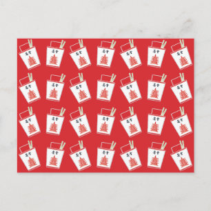 Roter chinesischer Ausstieg Postkarte