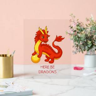 Roter chinesischer Drache Acrylschild
