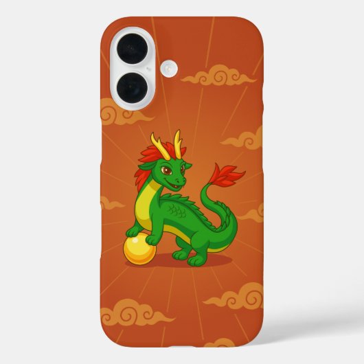 Roter chinesischer Drache auf Rot Case-Mate iPhone Hülle (Rückseite)
