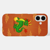 Roter chinesischer Drache auf Rot Case-Mate iPhone Hülle (Rückseite (Horizontal))
