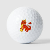 Roter chinesischer Drache Golfball (Vorderseite)