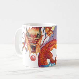 Roter chinesischer Drache Kaffeetasse