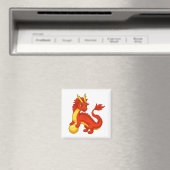 Roter chinesischer Drache Magnet (In Situ (Geschirrspüler))