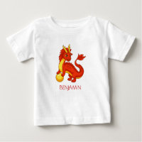 Roter chinesischer Drache mit individuellem Namen