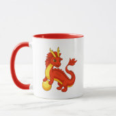 Roter chinesischer Drache Tasse (Links)