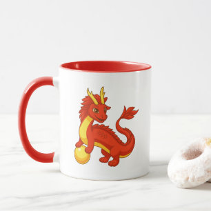 Roter chinesischer Drache Tasse