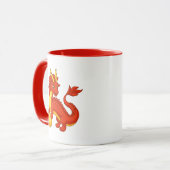 Roter chinesischer Drache Tasse (Vorderseite Links)