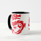 Roter Chinesischer Drache Tasse (Vorderseite Links)
