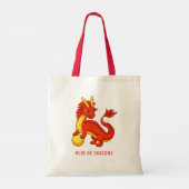 Roter chinesischer Drache Tragetasche (Rückseite)