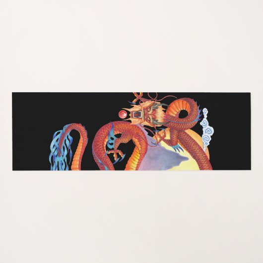 Roter chinesischer Drache Yogamatte (Rückseite (Horizontal))