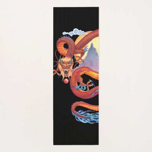 Roter chinesischer Drache Yogamatte (Rückseite)