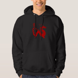 Roter chinesischer Drachen-Design Kung Fu Tai Chi  Hoodie