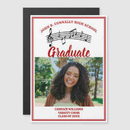 Roter Chor Foto Abschluss Magnet-Karte Magnetkarte