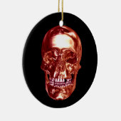 Roter Chrome Skull Ornament (Rechts)
