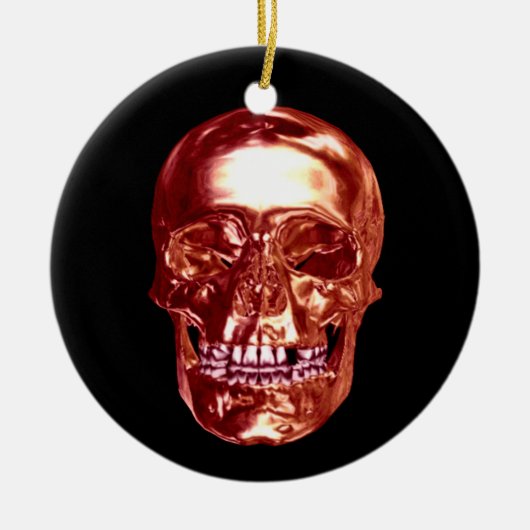 Roter Chrome Skull Ornament (Vorne)