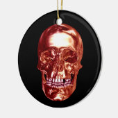 Roter Chrome Skull Ornament (Links)