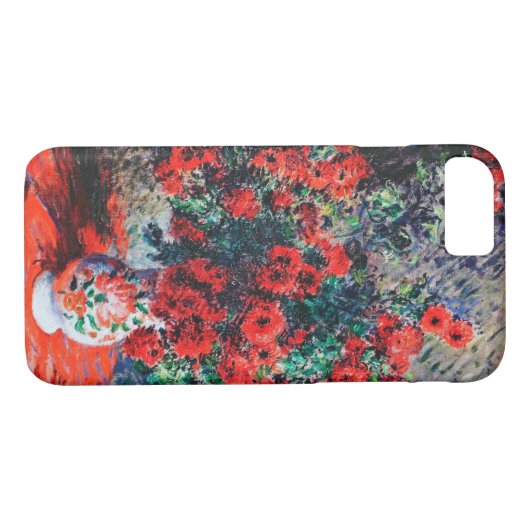 Roter Chrysanthemum, Monet Case-Mate iPhone Hülle (Rückseite (Horizontal))