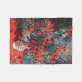 Roter Chrysanthemum, Monet Fleecedecke (Vorderseite (Horizontal))