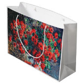 Roter Chrysanthemum, Monet Große Geschenktüte (Rückseite Schrägansicht)